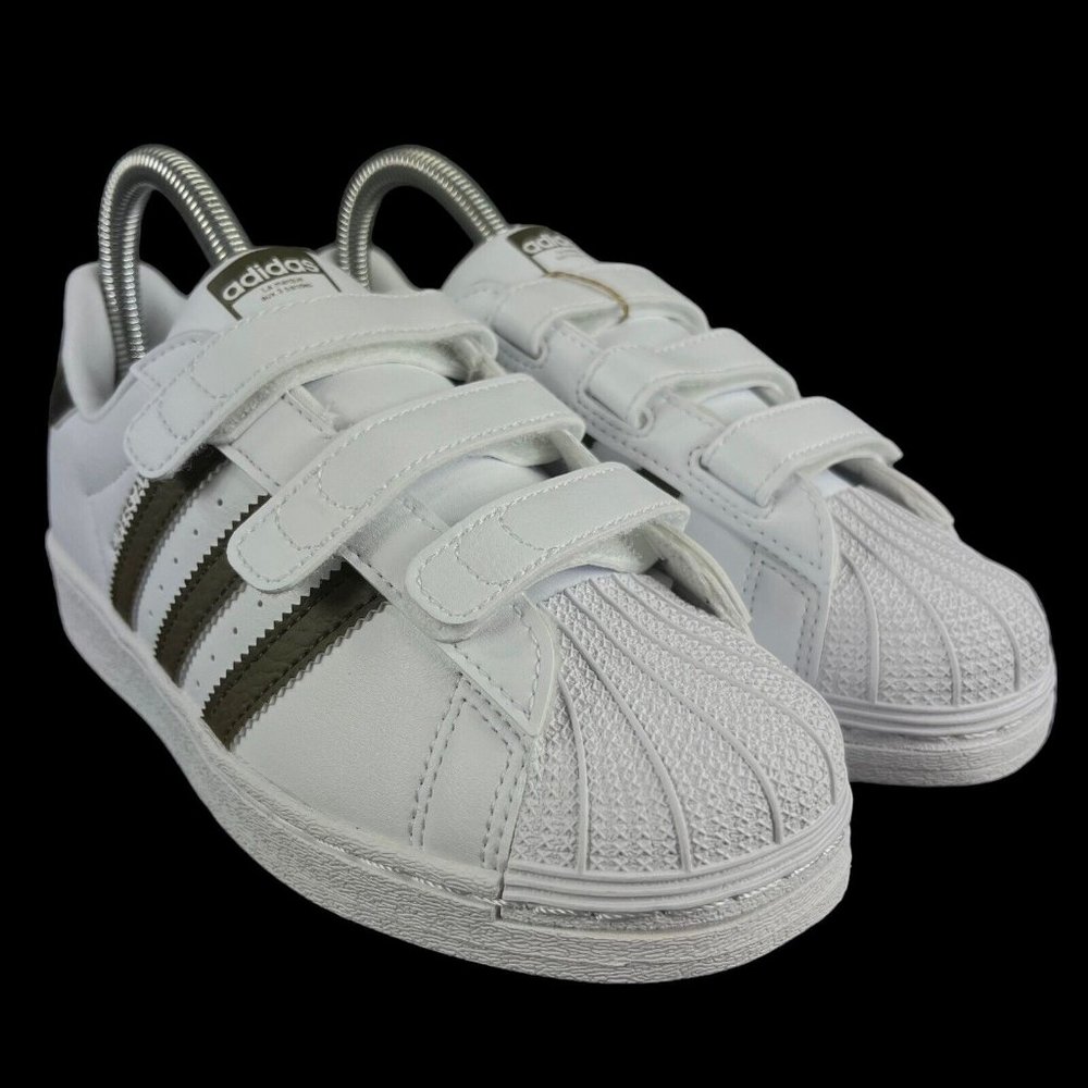 Adidas Superstar CF C White Olive Camo Shoes HQ4285 Youth Sizes 11 - 3 - Picture 4 of 9